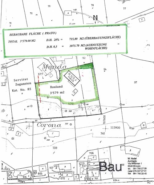 Bebaubare Fläche im Tessin